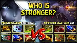 WHO IS STRONGER? | Insane Frost Arrow Drow Ranger Vs. Monster Hit & Bash Carry URSA 7.40c Dota 2