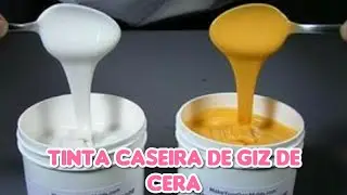 Tinta Caseira de Todas as Cores com  Giz de Cera
