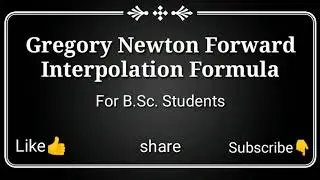 numerical analysis BSc 3rd year, live lecture numerical analysis,Gregory newton forward and backward