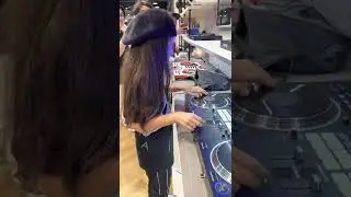 10 years old Dj Michelle scratching on Pioneer DDJ-REV7 controller