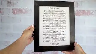 Personalized Cotton Sheet Music Print &ndash; 2nd Anniversary Gift Idea