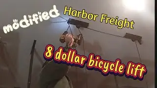 Harbor Fright 8 dollar bicycle lift Mod
