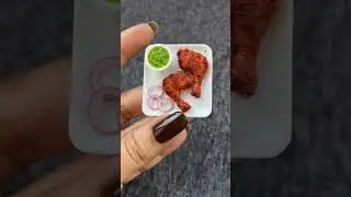 Tiny Tandoori Leg.. #miniature #miniaturecooking #miniaturefood #art #mini #clay