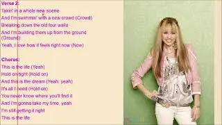 This Is The Life Hannah Montana Lyrics