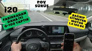 HYUNDAİ İ20 1.4 MOTOR GERÇEKTEN GİTMİYOR MU ? FABRİKA VERİSİNDEN DAHA İYİ 0-100 YAPTIK !