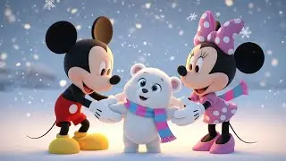 Mickey and Minnie’s Winter Fun with Cute White Bear 🐻❄️ | Fun Kids Cartoon