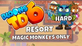 Resort Magic Monkeys Only (Hard) - Bloons TD6