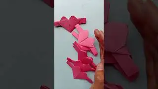 beautiful paper heart shape crown 👑 #shorts #diy