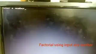 Factorial in C language using input function