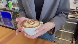 56-Second Latte Art Tutorial: Watch This Perfect Pour! #latteart #coffeeart #baristaskills
