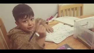 Wesaal ,Bibi & Maryam are writing home work#wesaal #bibiamina #maryam