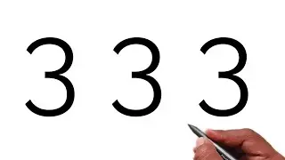How to draw beautiful drawing from number 333 | Thumb up drawing from 33 number