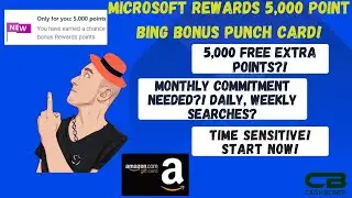 Microsoft Rewards 5,000 Point Bing Bonus Punch Card - Easy Monthly Bonus Points?!