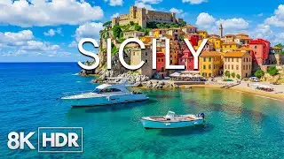 Sicily, Italy 8K | Enchanting Shores & Mediterranean Beauty with Soothing Music