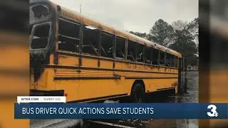 Surry Co. school bus driver safely evacuates 20 students during bus fire
