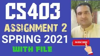cs403 assignment 2 solution spring 2021 ~ cs403 assignment 2 solution
