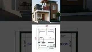 25 By 29 House Plan with Elevation 😍 #2bhkhousedesign #homedesign #easyhouse #modernhouseplan