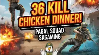 36 KILLS CHICKEN DINNER 🐔🔥 | PAGAL@SkGamming59  SQUAD RUSH | PUBG MOBILE GAMEPLAY