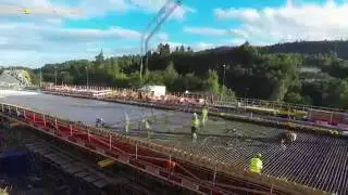 Støp av Vebekk bru E16 Timelapse