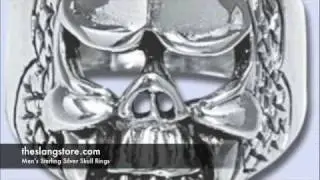 Men's Sterling Silver Skull Rings - theslangstore.com