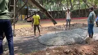 Making of Cricket Concrete Pitch in Edenwoods Playground