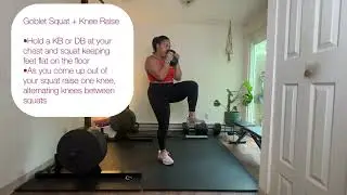 Goblet Squat +  Alternating Knee Raise