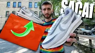 NIKE SACAI LD WAFFLE WHITE/GREY PICKUP REVIEW! THESE COST $850