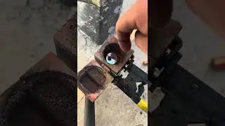 Cadwelding copper earth tape bar onto an earth rod!
