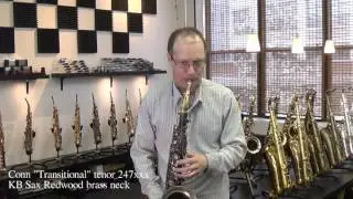 KB Sax necks comparison Conn 247xxx tenor sax