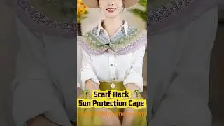 ☀️Summer Scarf Hack: Turn Your Scarf Into a Chic Sun Protection Cape!🌴 #grwm #ootd #beauty #art