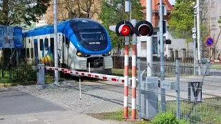 [4K] Przejazdy kolejowe, Gorzów Wielkopolski Wschodni | Polish railroad crossings
