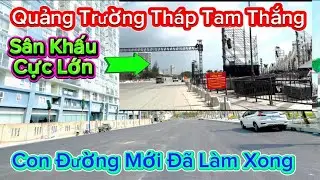 1121 .Quảng Trường Tam Sân Khấu Cực Lớn Sắp Xong Con Đường Mới Đã Làm Xong