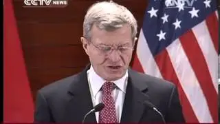 New US ambassador Max Baucus meets the press in Beijing