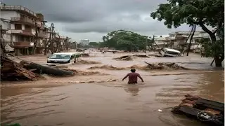 Chaos in Indonesia.Gianyar, Bali, is surrounded by flooding and traffic jams.