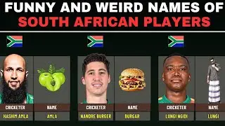Funny and Weired Names 🤣 of South african  🤣🤣 #southafricacricket