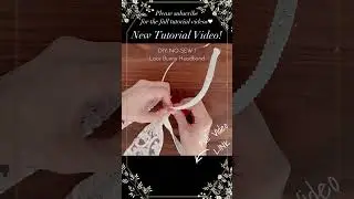 【DIY】Easter crafts | No-Sew Lace Bunny Ears Headband Tutorial | Easter Party Accessory❤︎#shorts