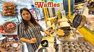 Mumbai Famous Street Chocolate Waffles | Belgium Waffle | Chocolate Waffle | Street Food | Chocolate
