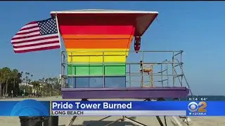 Pride Lifeguard Tower Burned Down In Long Beach, Investigation Underway
