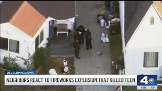 ‘Like a bomb.' Neighbor describes firework explosion that killed South LA teen