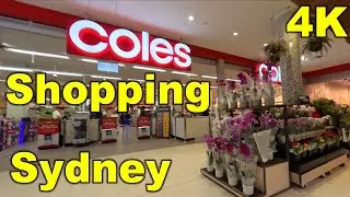 Shopping Coles, Sydney, Australia - 4K