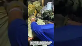 Palm Leaf Pressing Machine &ndash; Traditional Fiber Processing Technique.