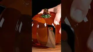 🎃 Satisfying Crystal Pumpkin Cutting in Slow Motion | ASMR Glass Slice 🔪💎