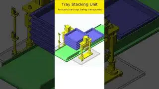 Tray Stacking Unit #machine #solidworks #mechanical #manufacturing #engineering #cad #shorts