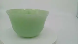 Fire King Tea Cup Green Jadeite Oven Ware Ribbed Anchor Hocking Vintage