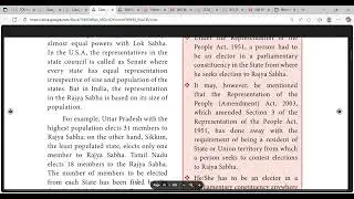 Rajya Sabha was constituted on 3rd April 1952, Representation of the People Act - 1951