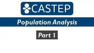 Population Analysis using CASTEP (Materials studio) _Part 01