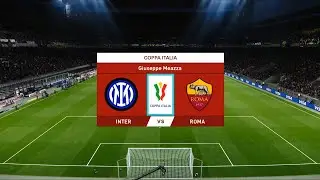 Inter Milan vs AS Roma | Giuseppe Meazza Stadium | 2021-22 Coppa Italia | PES 2021
