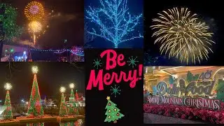 Dollywood 2025 Christmas Celebration, Merry and Bright Fireworks Show! Plus Christmas lights! 🎄