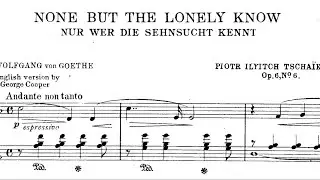 Nur wer die Sehnsucht kennt (E-flat Major) Pyotr Ilyich Tchaikovsky, Piano Accompaniment.