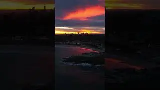beautiful drone shot of sunset #nature #sunset #beach #usa #relaxing #travel #status
